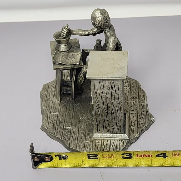 Vintage‎ Heritage Pewter Apothecary Pharmacist Figurine Figurine - Picture 13 of 14